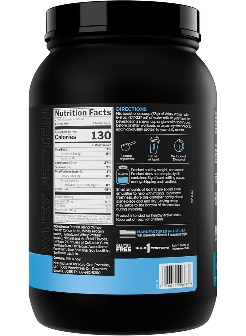 Rule1 Rule 1 Whey Protein – 24g Fast-Acting Protein from All-Whey Sources with Naturally Occurring EAAs & BCAAs for Workout Recovery or Anytime Use, Birthday Cake) - Image 2